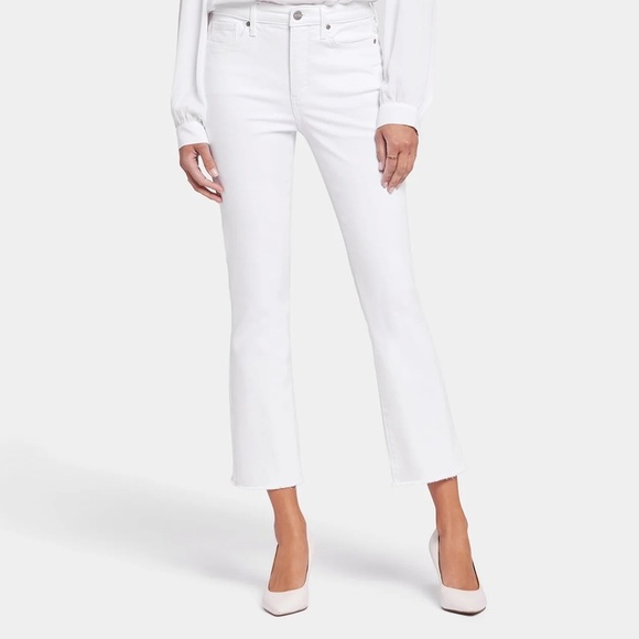 NYDJ White Bootcut Frayed Hem Jeans Size 6 NWT - Picture 3 of 4